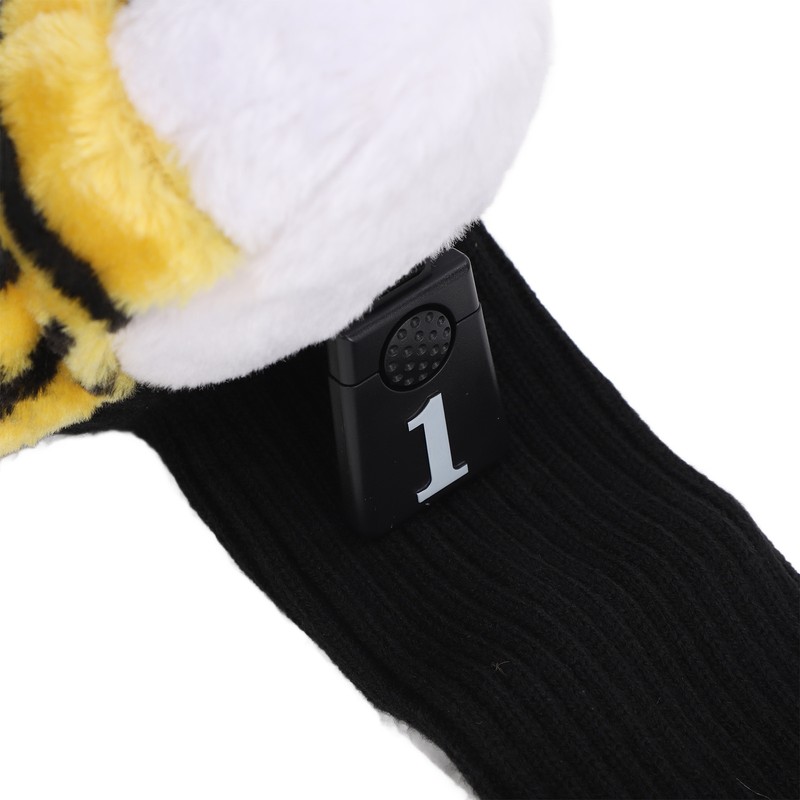 Golf Club Head Cover Plush Nylon Cute Tiger Head Protective