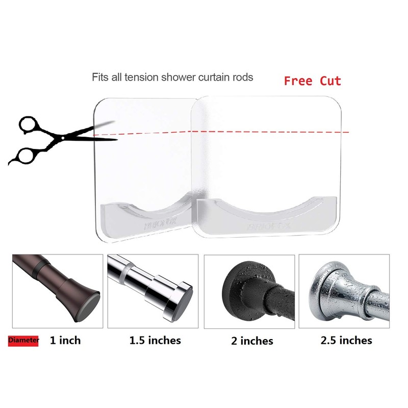 BRIOFOX Adhesive Shower Curtain Rod Holder | No Drilling |