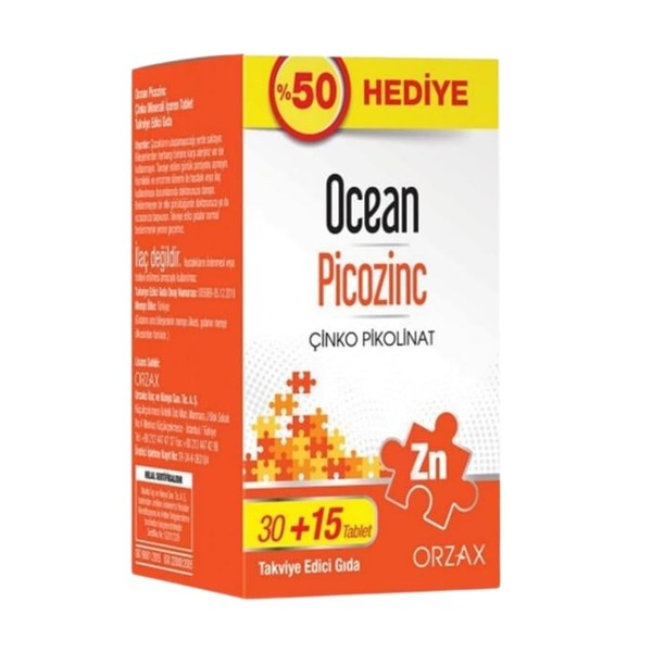 Ocean Picozinc Çinko%50 Hediye 30+15 Tablet