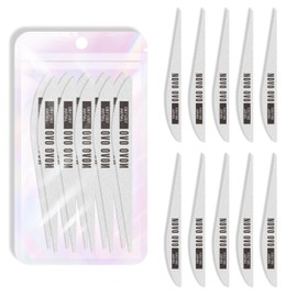 NOVO OVO Thin Nail Files Pack of 10 Professional Double Sided Extra Thin Reusable Files (100/180 Grit) for Nail Styling, Manicure and Pedicure, Ideal for Home and Salon