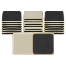 PATIKIL Möbelgleiter, 6,3 x 6,3 cm, quadratisch, wiederverwendbar, für Teppiche, schwere Möbel, Bodenschutz, Oberflächenschutz, Tisch, Schreibtisch, Khaki, 24 Stück