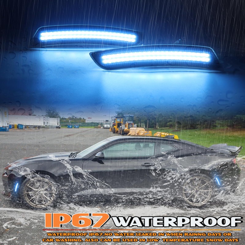 AreLokpri Front Rear Bumper Side Marker Lights Compatible with Chevy
