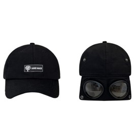 HOLRAFAN Men's Popular Sun Shade Baseball Cap, Sun Hat, Women's, Outdoor Hat, Individuality, Stylish, Small Face Effect, Cute, Casual, Unisex, Walking, UV Protection, 2-black