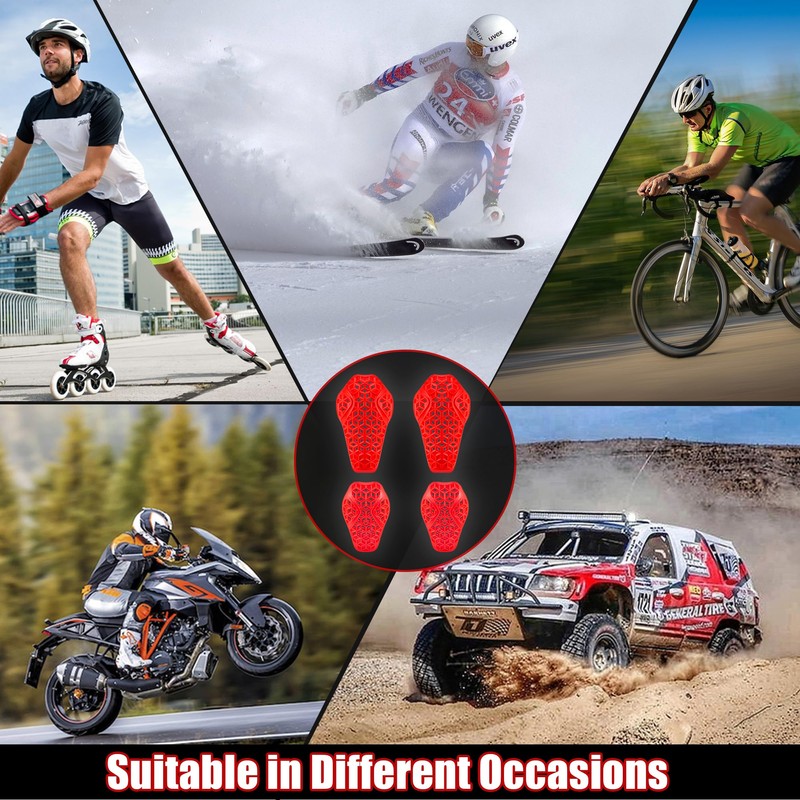 Motostylewear - 4 PC CE Level 2 Certified Armor Pads