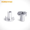 POWERTEC 1/4-20 T Nuts, 50 Pcs | 4 Pronged Tee
