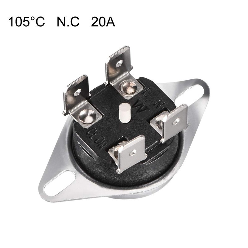 uxcell KSD302T Thermostat, Temperature Control Switch 105°C 20A Manual Reset