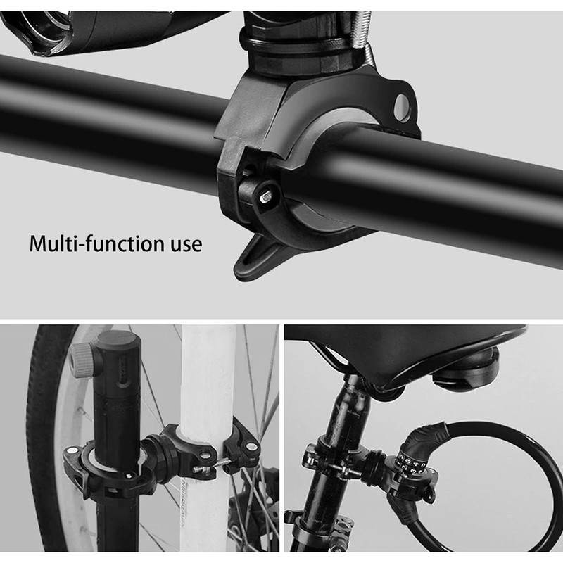 FFOTD Mountain bike flashlight holder, 360-degree rotating bicycle LED flashlight