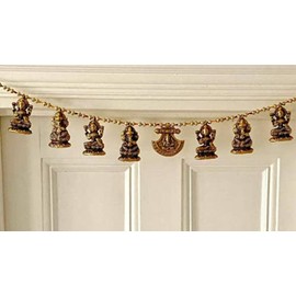 Door wall Hanging Toran Metal Bandanwar Indian Traditional Good Luck Charm decoration & Gift Idea for Home Office Temple Pooja Festival
