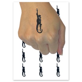 Curious Spider Monkey Hanging Around Temporary Tattoo Water Resistant Fake Body Art Set Collection - 15 2" Tattoos (1 Sheet)