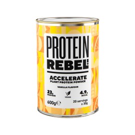 Protein Rebel Vegan Vanilla Protein Powder for Runners, 5 Ingredients, Easy Digest, Sugar Free, Gluten Free