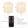milysoek 3x3 Flickering Flameless Candles Set of 2, Pillar LED