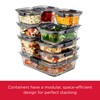 Rubbermaid Brilliance Glass Food Storage Containers, 3.2 Cup, Set of