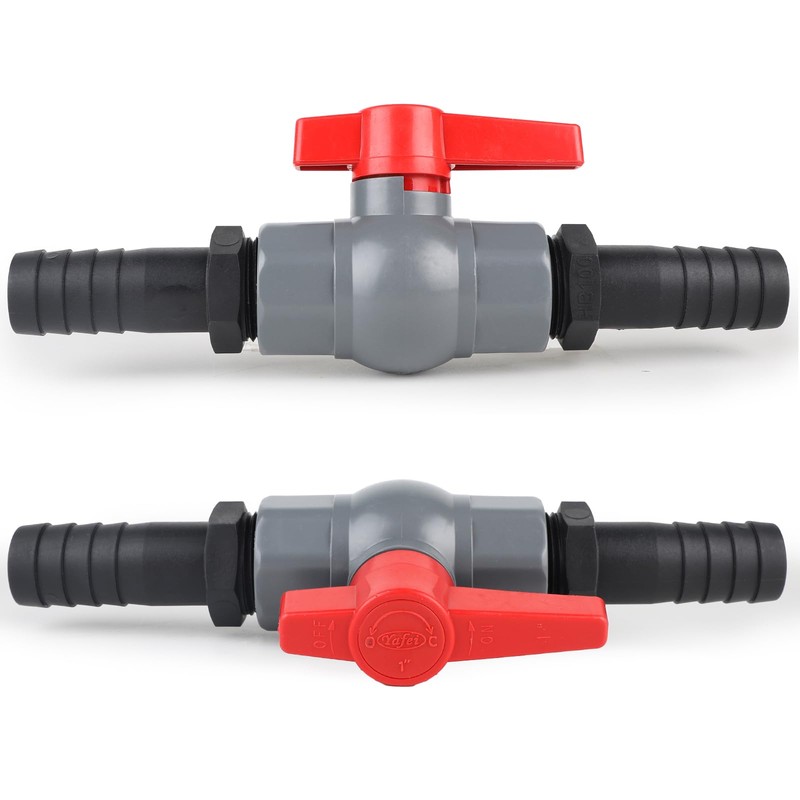 SWAWIS Ball Valve with Hose Connector PVC Shut-off Valve Pool
