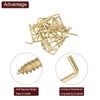 uxcell Right Angle Hooks, 50Pcs 1-1/4" L Shaped Screw Hooks