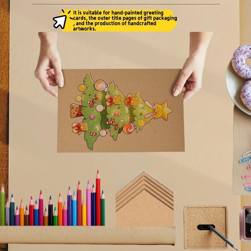 9 Pack A3 Corrugated Cardboard Sheets - Thick Kraft Card