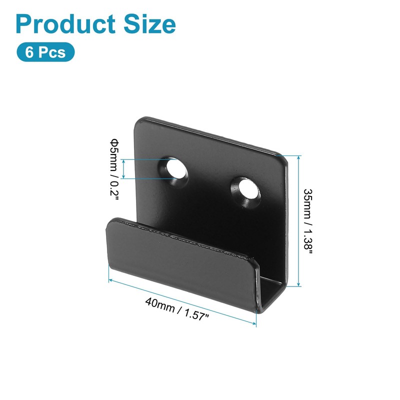 sourcing map 6Pcs Mounting Bracket, 40x35mm Stainless Steel Tile Display