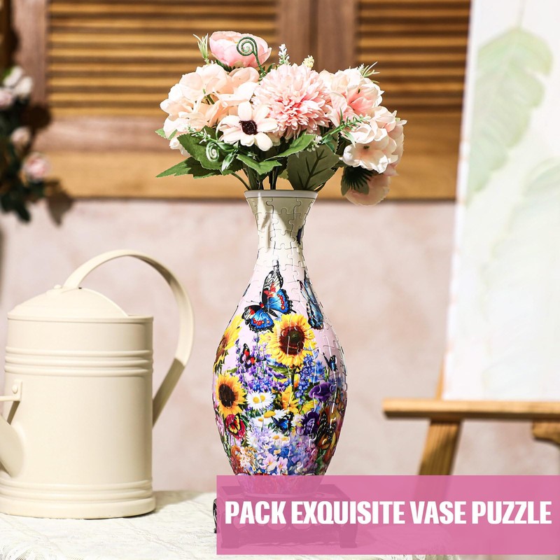 Silipull 2 Set 3D Puzzle Vase 3D Puzzle Flower Vase