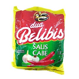 Dua Belibis Saus Cabe Sambal - Chilli Sauce 9g x 24, 216 Gram (Pack of 2)