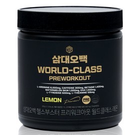 Three generations of five hundred Samdae Obaek Fitness Booster Pre-Workout World Class Lemon, 300g, 1 pack / 삼대오백 헬스부스터 프리워크아웃 월드클래스 레몬, 300g, 1개