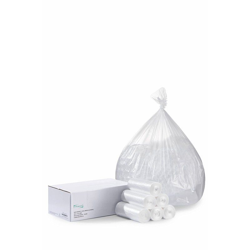 TYPLASTICS 20-30 Gallon Clear Trash Can Liners - 30" x