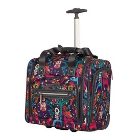 Lily Bloom Designer 15 Inch Carry On - Weekender Overnight Business Travel Luggage - Lightweight 2- Rolling Wheels Suitcase - Under Seat Rolling Bag for Women (Wildwoods)