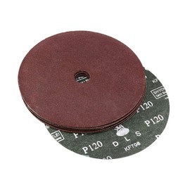 sourcing map 7-Inch x 7/8-Inch Aluminum Oxide Resin Fiber Discs, Center Hole 120 Grit Sanding Grinding Discs, 5 Pack
