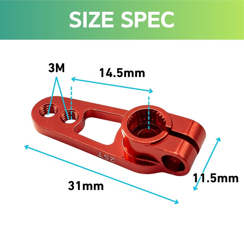 ZonKip 25T Servo Horn Aluminum Alloy Single Arm RC Car