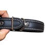 Genérico Collar de Cuero Premium para Perro, Interior de Terciopelo,