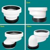 ieron 5cm Offset Toilet Connection Pipe, Plastic Excentric Angled Rigid