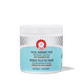 First Aid Beauty First Aid Beauty - Facial Radiance Pads with Glycolic & Lactic Acids, Daily Exfoliating pads with AHA that Help Tone & Brighten Skin, One-Step Makeup Prep, Compostable for Daily Use, 60 ct