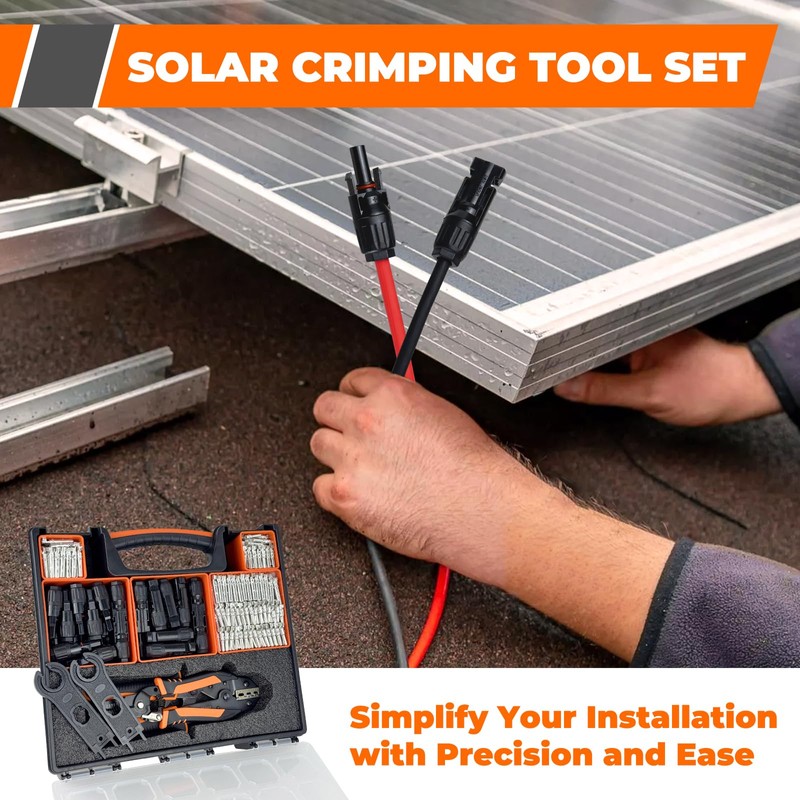 Noxtren 30PCS Solar Crimper Tool Kit - Crimping Tool, Wire
