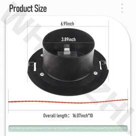 WHMYZHL 532180338 Carrier Plate & 532182219 Trimmer Line Compatible with Husqvarna Craftsman 22" Walk Behind Trimmer, Replaces 594935003 180338 174544