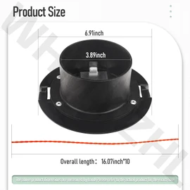 532180338 Carrier Plate & 532182219 Trimmer Line Compatible with Husqvarna Craftsman 22" Walk Behind Trimmer, Replaces 594935003 180338 174544