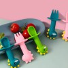 Luxury Duo Cubierto De Bebes Tenedor Cuchara Anti-asfixia Papilla