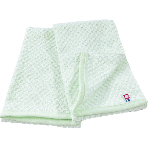 Imabari Towel Brand POCOTTON Face Towel, Set of 2, 13 x 28.7 inches (33 x 73 cm), 100% Cotton, Thin, Water Absorbent, Everyday Use, Made in Japan, Green