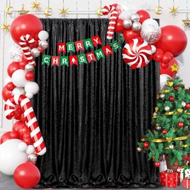 B-COOL 4ftx8ft Sequin Photo Backdrop Christmas Backdrop Party Photography Background Curtain Baby Blue Wedding Holiday Birthday Party Ceremony Background