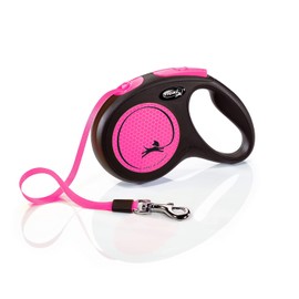 FLEXI Correa Neón Rosa Mediana Cinta