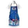 ABAKUHAUS Christmas Apron, Snowman Party, Unisex Kitchen Bib Apron with
