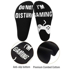 QincLing 2 Pairs Do Not Disturb Socks, Funny Ankle Socks Cotton Novelty Gamer Im Gaming Socks Gifts for Men Ladies Boys Adults