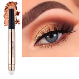 MiaSarah 2 in 1 Cream Eyeshadow Stick, Shimmer Smooth Eyeshadow Pencil, Hypoallergenic Waterproof Long Lasting Eye Shadow Highlighter Stick, Create High-Impact, Multi-Dimensional Eyes Look