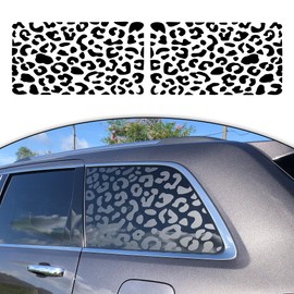 Zhizhong Side Window Decals for Car SUV Trucks, Universal Leopard Cheetah Vinyl Sticker Free Installation Tools (A Pair)