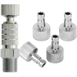 CENPEK 5 Pieces 1/8 Inch Female Connectors and Male Adapters Adjustment Control Valve Airbrush Accessories for Air Compressor and Airbrush Hose