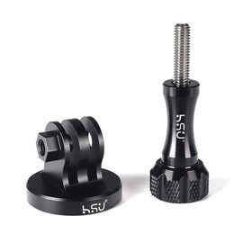 HSU Aluminum Tripod Mount Adapter Set with Thumb Screw for GoPro Hero 12 11 10 9 8 7 6 5 and Other Action Cameras with 1/4 Screw Hole (Red)