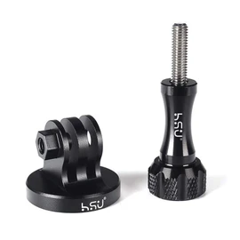 HSU Aluminum Tripod Mount Adapter Set with Thumb Screw for GoPro Hero 12 11 10 9 8 7 6 5 and Other Action Cameras with 1/4 Screw Hole (Red)