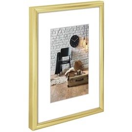 Hama Sevilla Picture Frame A4 21 x 29.7 cm with Mat 15 x 20 cm, High-Quality Glass, Plastic Frame, Ready to Hang