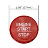 iJDMTOY Gloss Red Real Carbon Fiber Keyless Engine Start/Stop Push