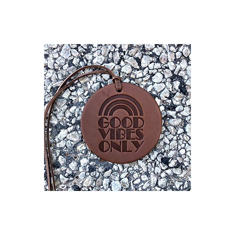 Air Flair | Leather Car Air Freshener | Good Vibes