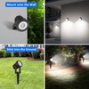 T-SUNUS Solar Garden Spotlight White Outdoor, 4-in-1 Solar Spot Lights