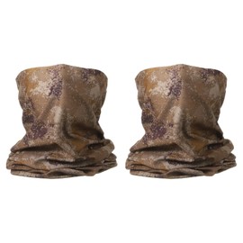 HARFINGTON 2pcs Summer Cooling Neck Gaiters Sun Protection Face Mask Fishing Neck Gaiter Sunscreen Breathable Bandana for Men Women, Camo Khaki-Blue