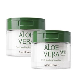 Aloe Vera Fresh Soothing Toner Pads / Moisture & Soothing 180ml 60 Pads / 1+1 / 알로에베라 프레쉬 수딩 토너패드수분진정 180ml 60매1+1
